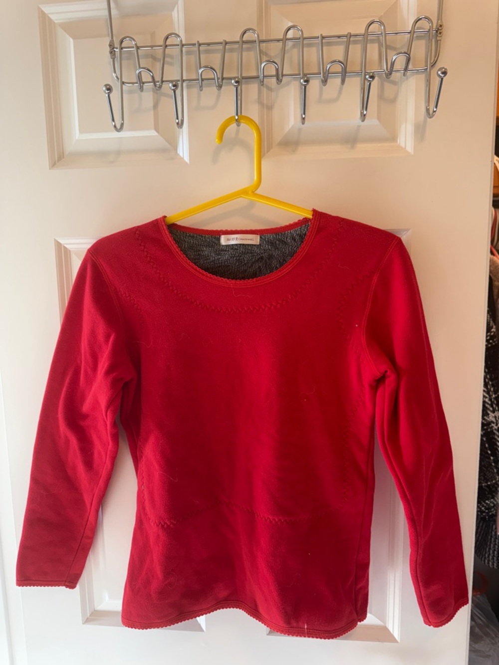 Cozy Red Crewneck Sweater by Liz Claiborne
